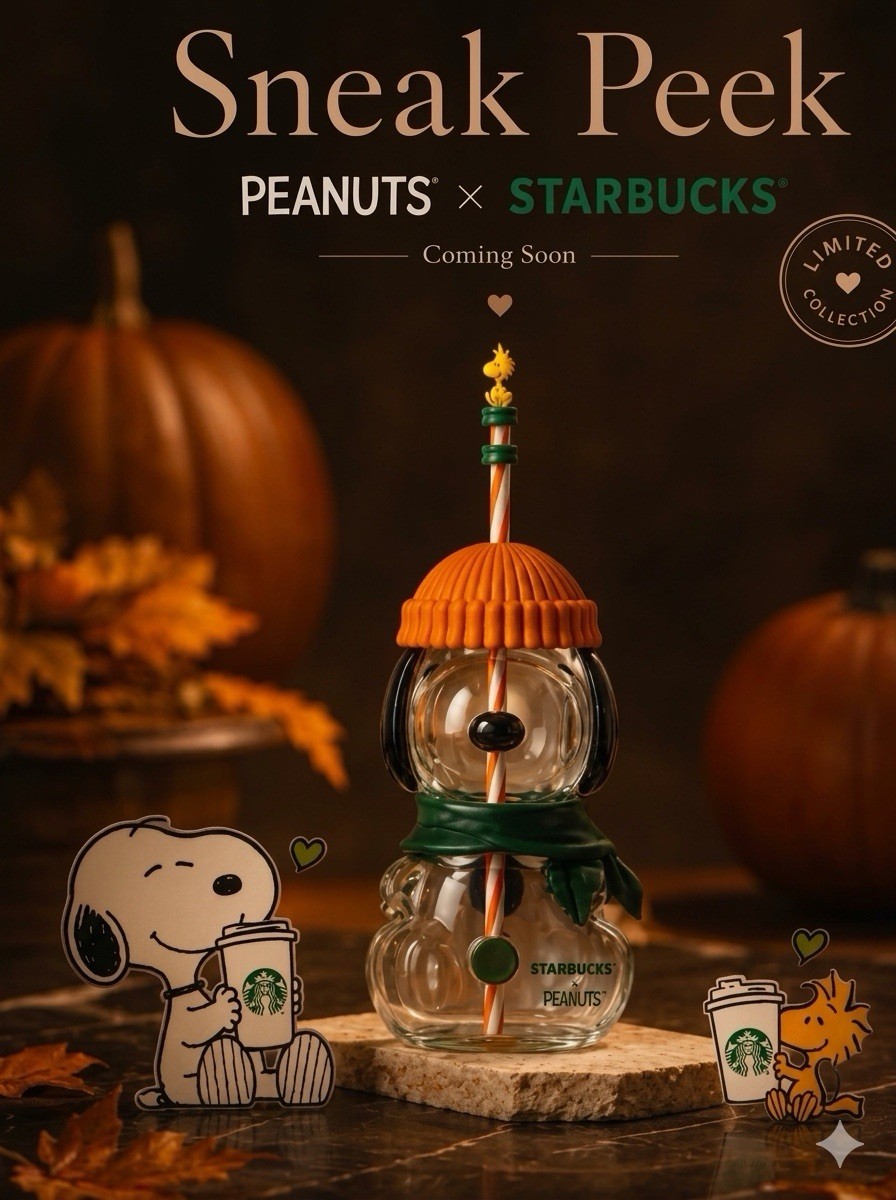Special Edition Starbucks x Peanuts Snoopy Glass Cup 2026- US SELLER Pre Order