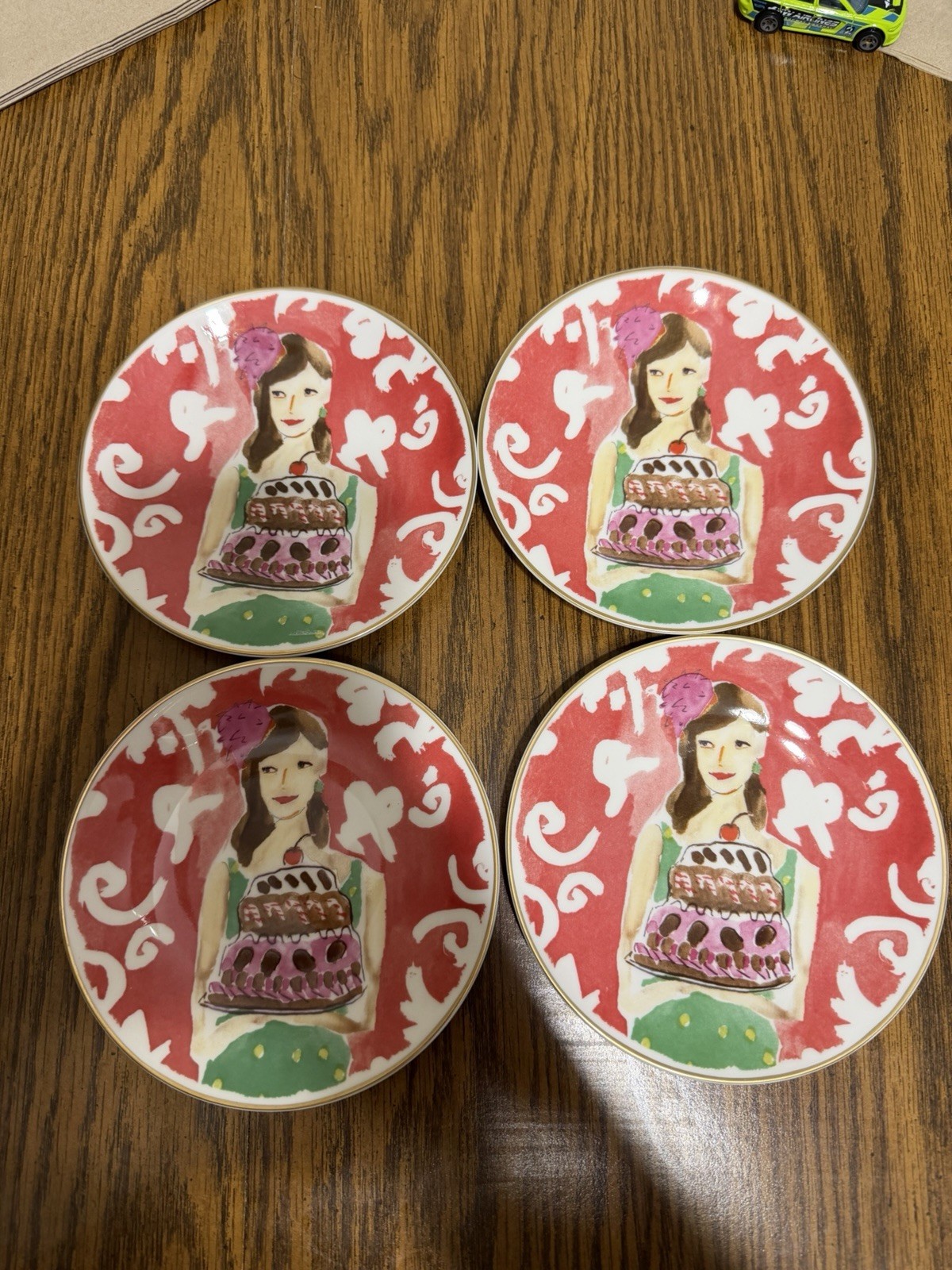 KATE SPADE LENOX JUST DESSERTS SET OF 4