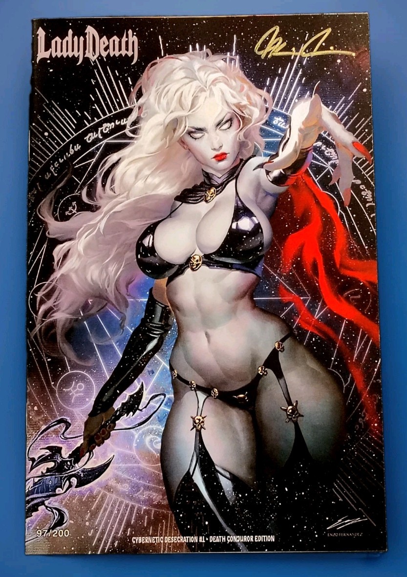 Lady Death Cybernetic Desecration #1 Death Conqueror Edition Signed COA #97/200