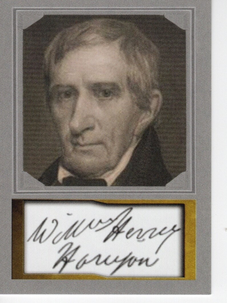 WILLIAM H HARRISON ~  Presidential ACEO Portrait D. Gordon Facs Auto  * NM+ #9