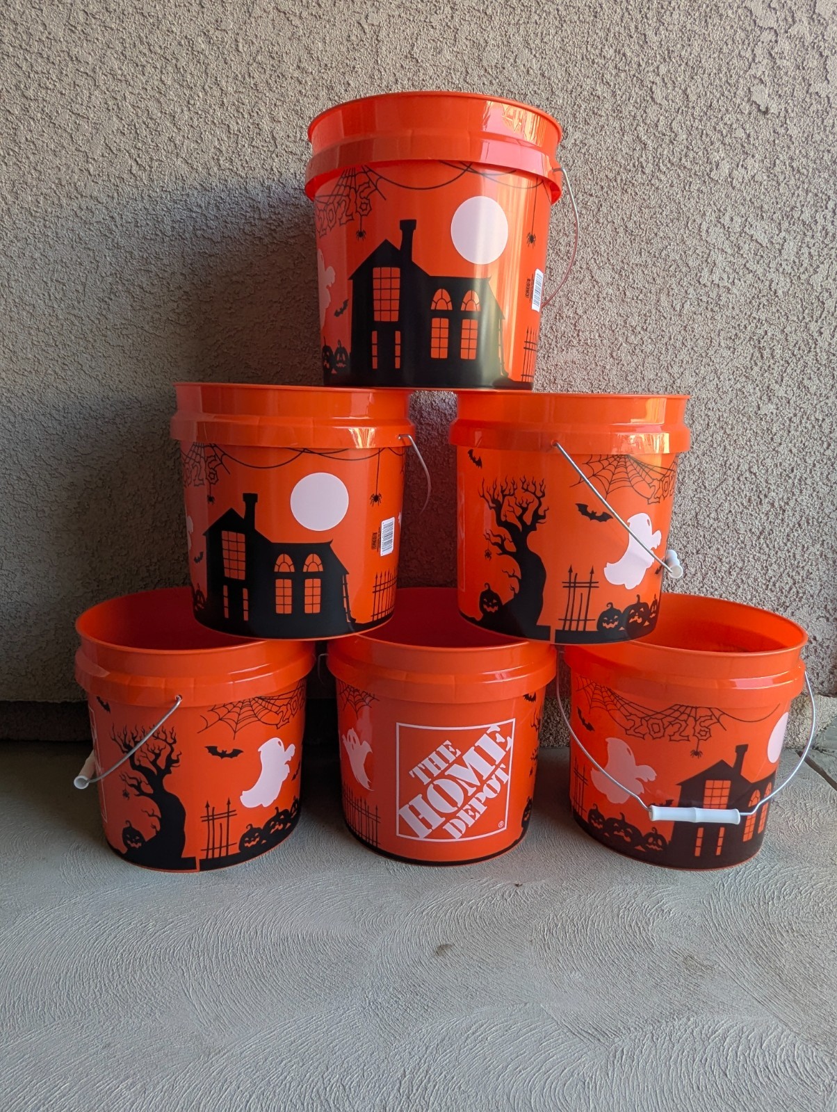 2 Pack Viral Cute Home Depot 2 Gallon 2026 Halloween Buckets - Ships Fast