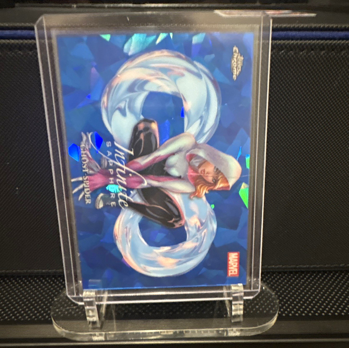 Topps 2026 Chrome Marvel Comics Ghost-Spider Infinite Sapphire IS-02 Insert