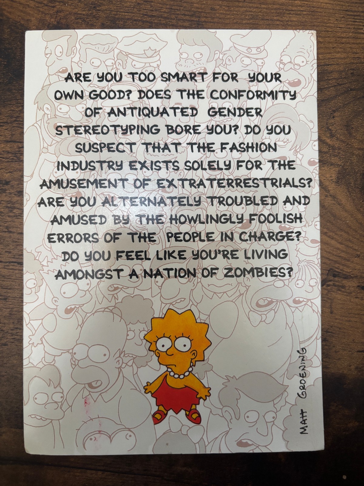 Vintage 1995 Simpsons Greeting Card w/Lisa HTF