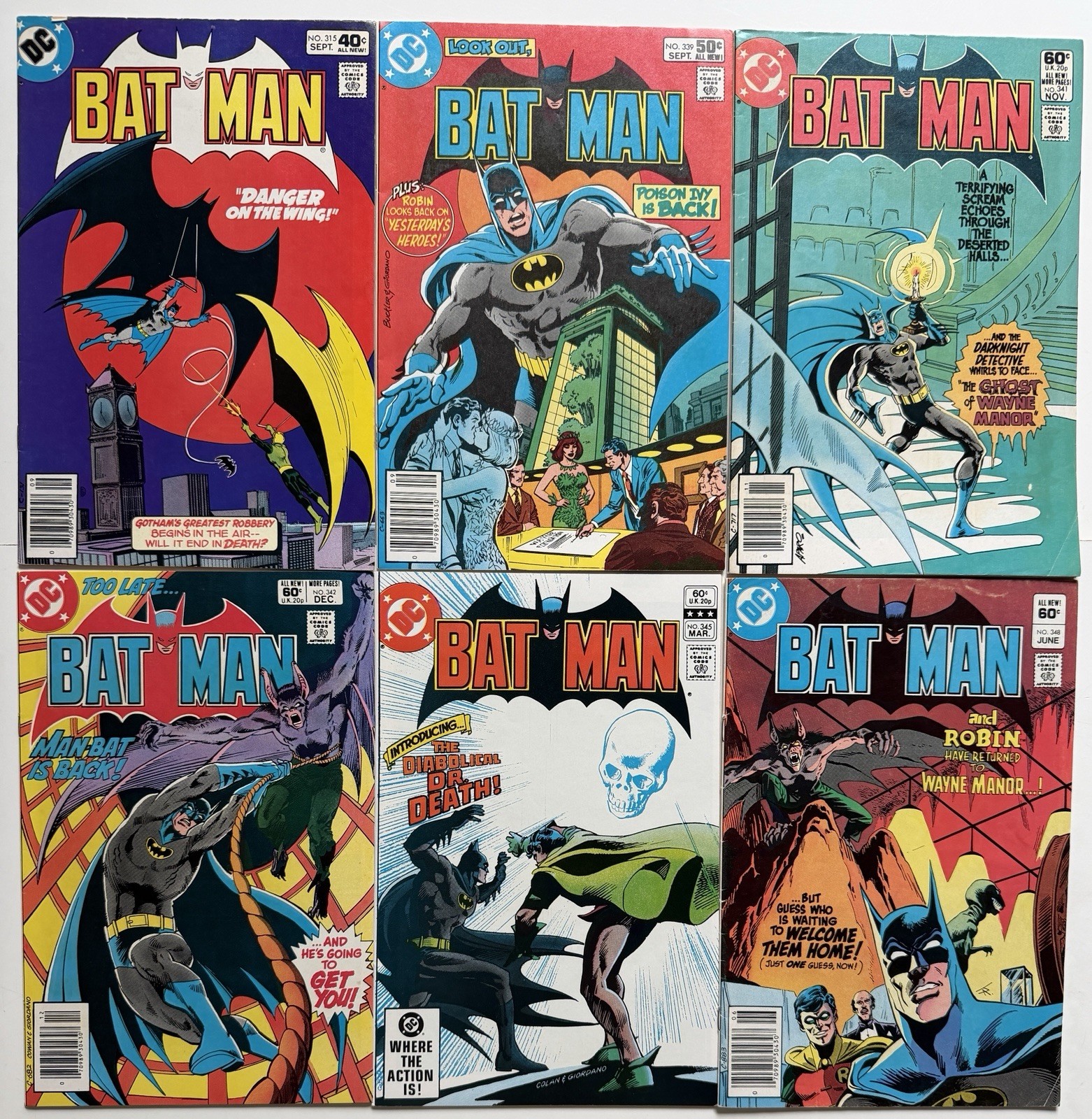 Batman 315 339 341 342 345 348 Poison Ivy 1981