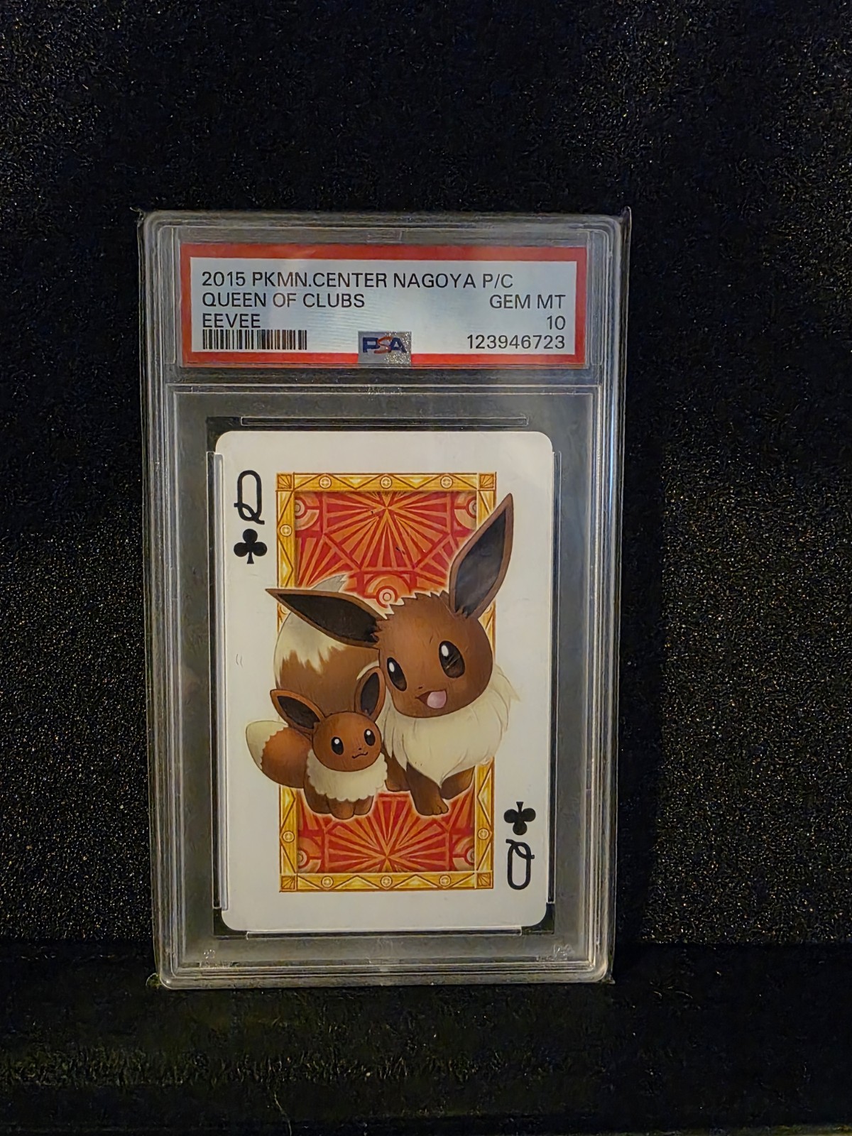 PSA 10 Eevee Club's Queen Pokemon Center Nagoya Playing Cards cute pokedoll