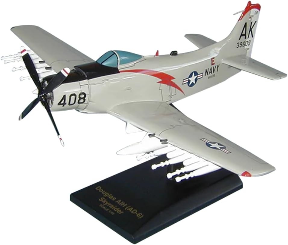 USN Douglas A1-H AD-6 Skyraider VA-176 CVW-13 Desk Top Model 1/40 SC Airplane