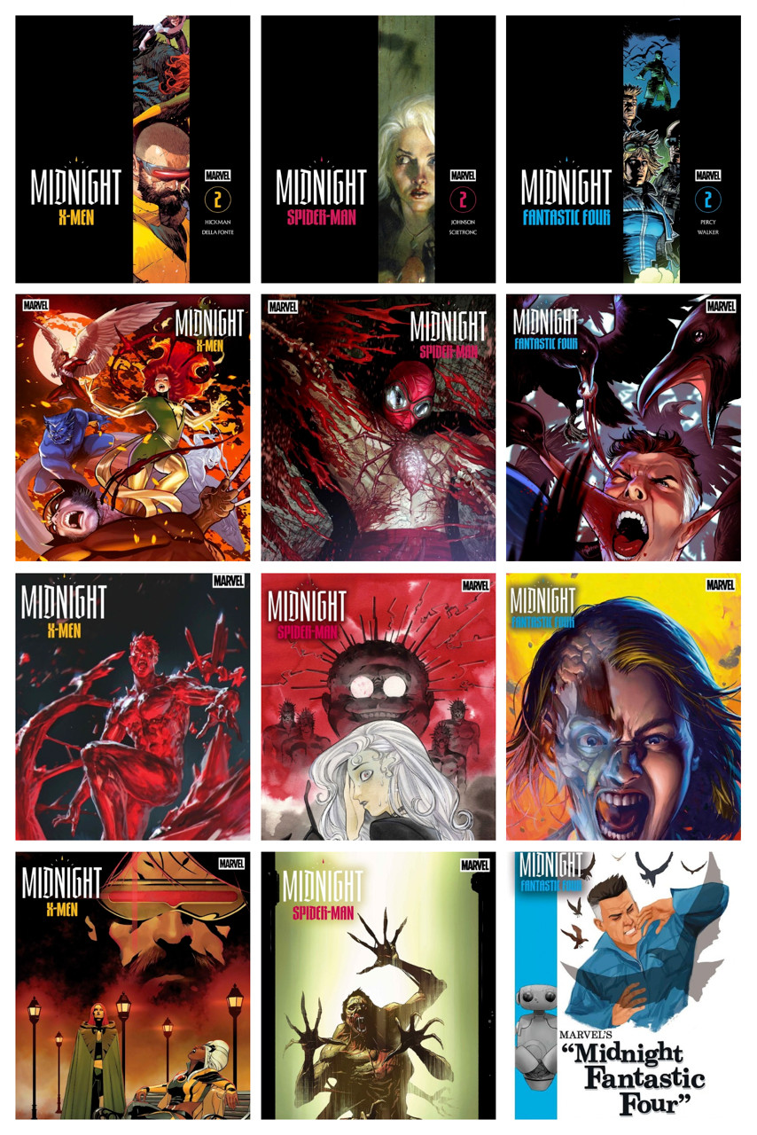 Marvel Midnight Spider-Man, F4, & X-men #2 12-Cover Bundle PRESALE 11/18/26