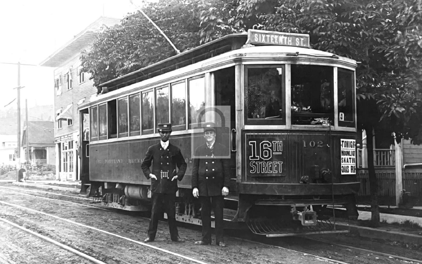 16th Street Trolley Car Portland Oregon OR - 11x17 Reprint