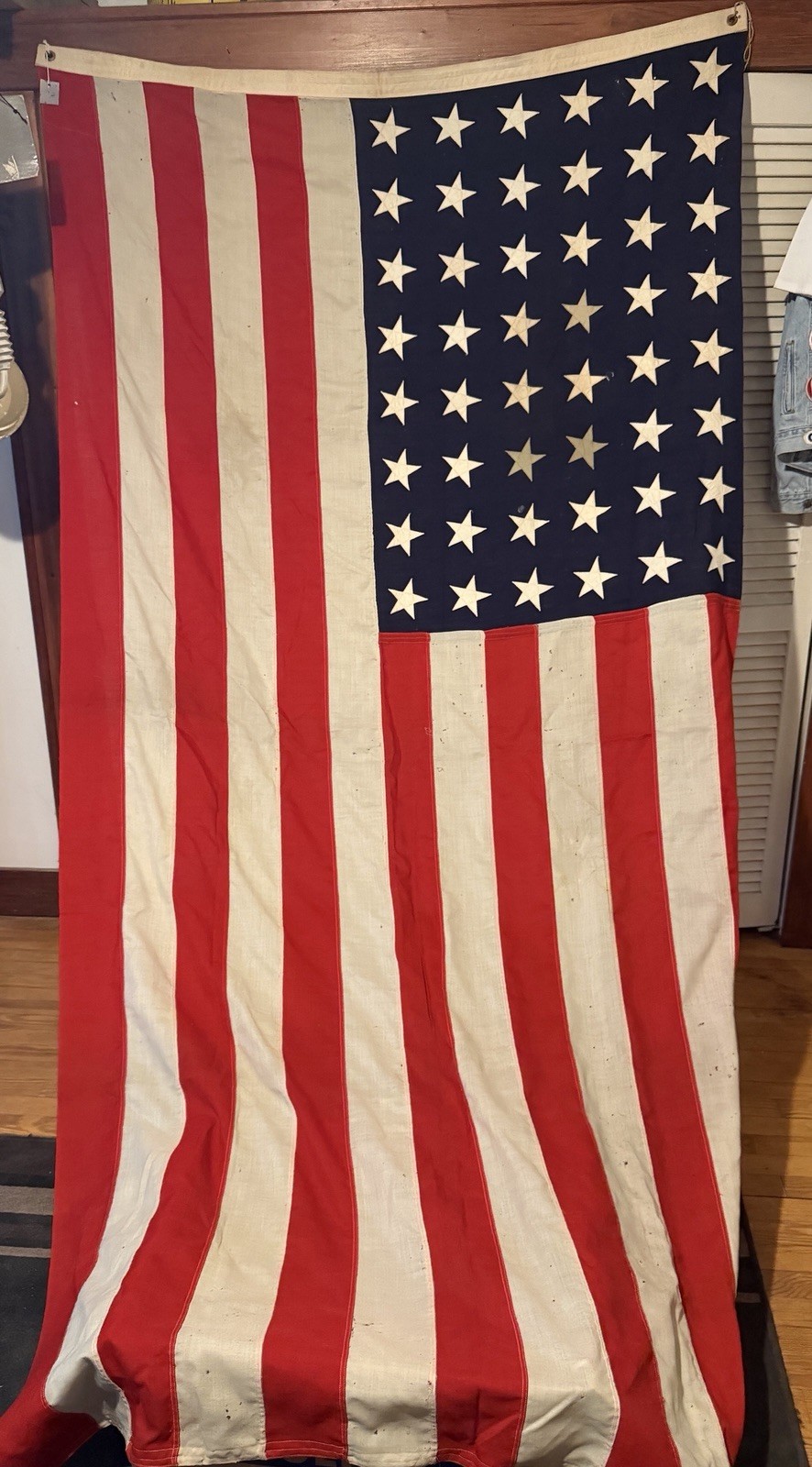 Vintage American Flag 48 Star WW2 Era 9’ X 5’ SHIPS FREE IN USA