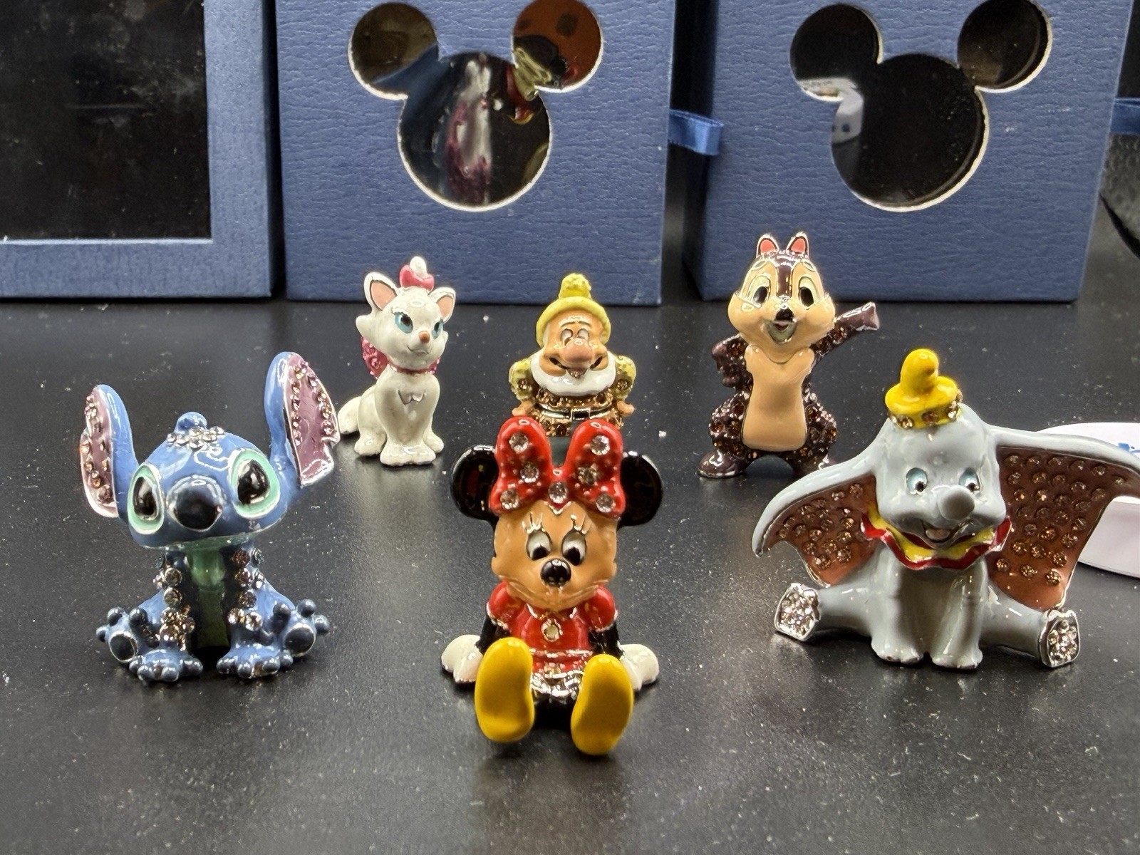 Disney Swarovski® Crystal LOT OF 6 Jeweled Mini Figurines Arribas Brothers