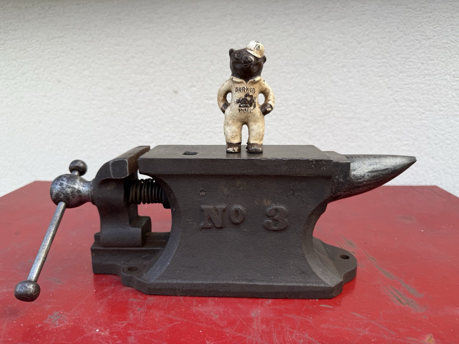 Rare Antique Anvil Vice Chas Parker 1877 No. 3