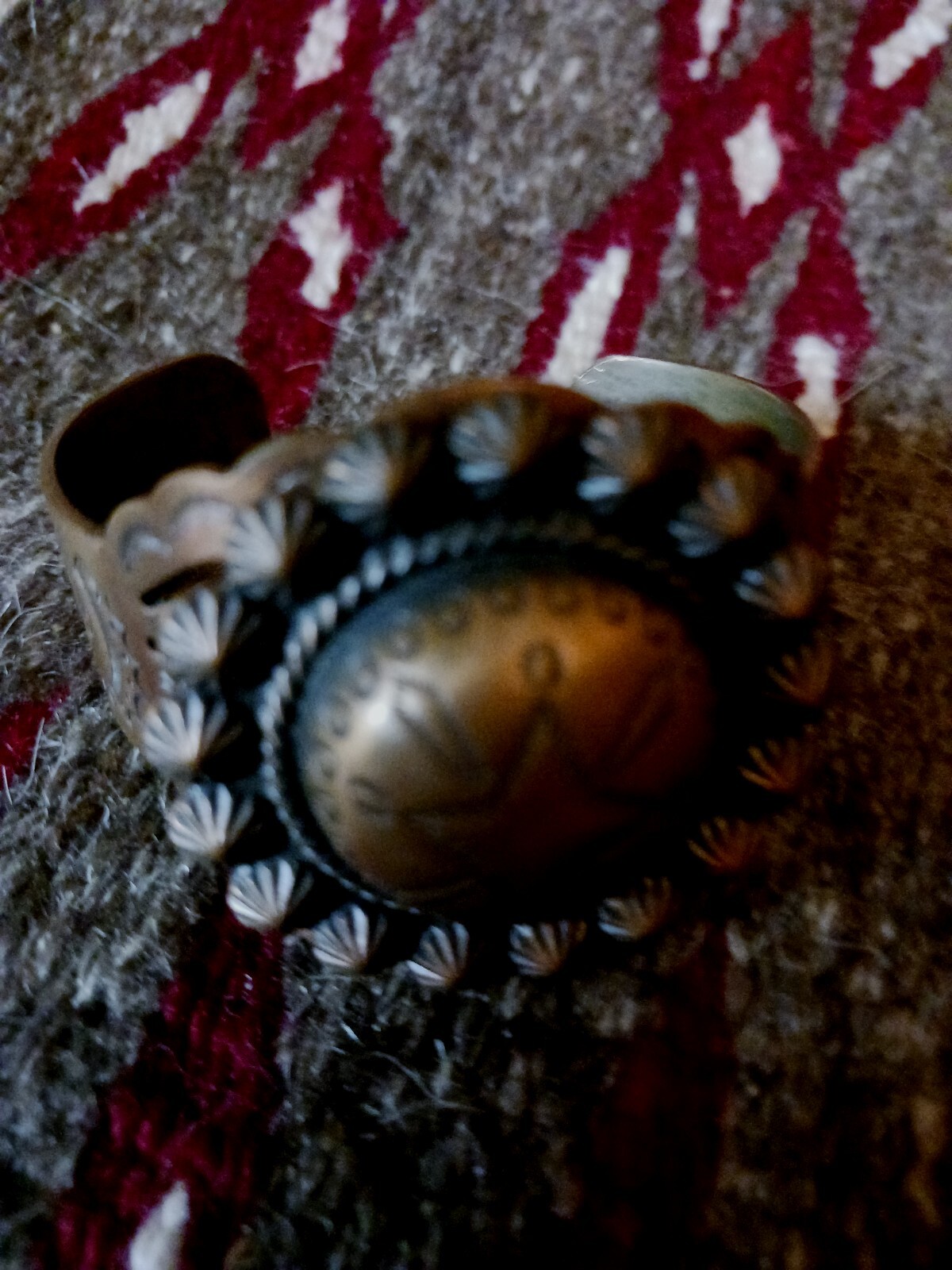 ** VINTAGE NATIVE AMERICAN  NAVAJO   COPPER CUFF FRED HARVY ERA REALLY FINE***