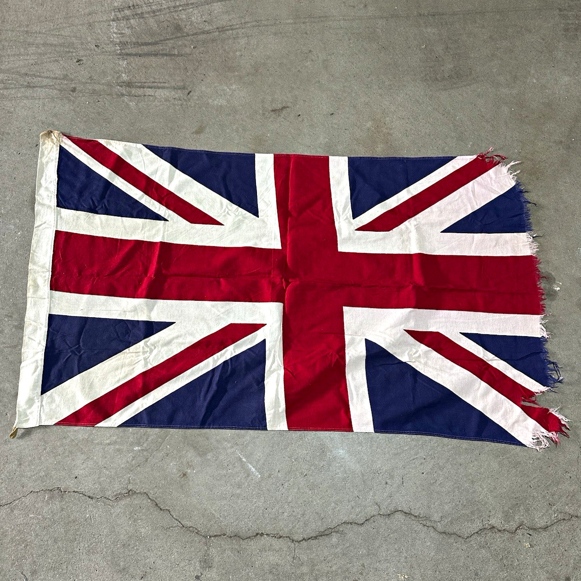 Great Britain Union Jack British Flag Vintage Cloth Fabric Red White Blue 60x36