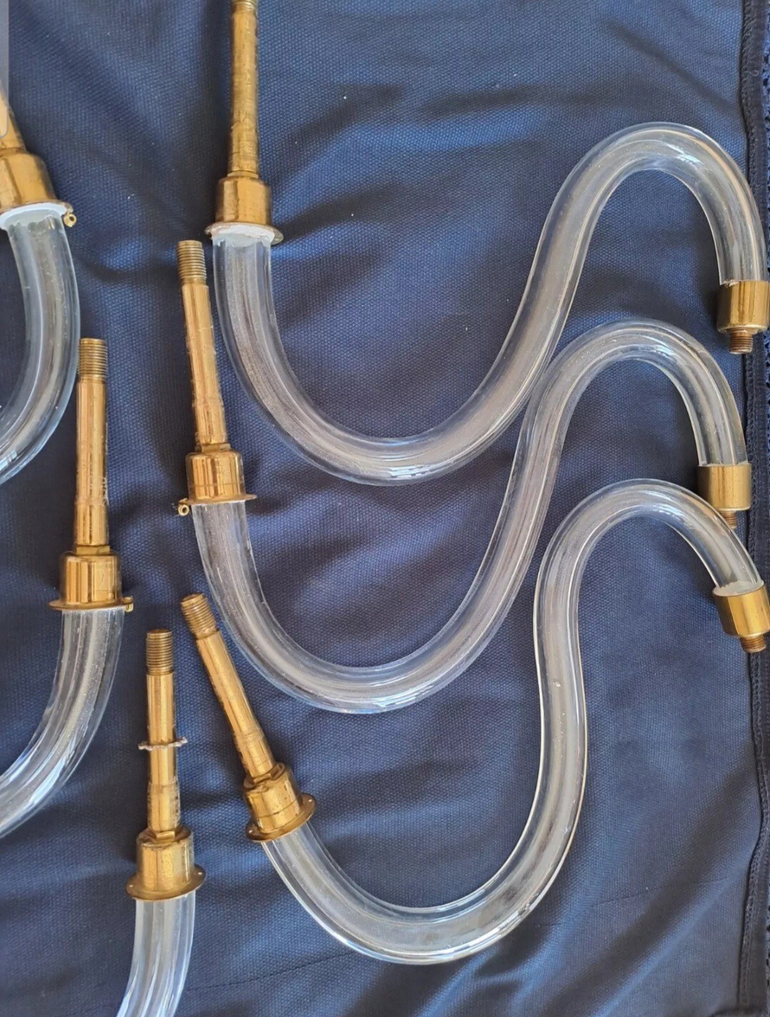 Set Of 6 Italian Murano Glass Arms For Chandelier And Lamp Parts