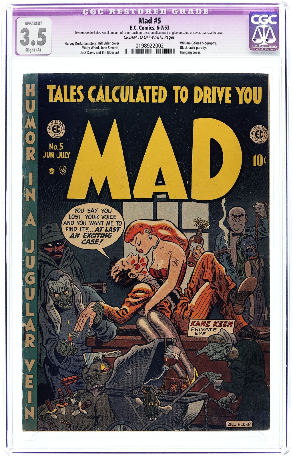 Mad #5 CGC 3.5 RESTORED 1953 0198922002