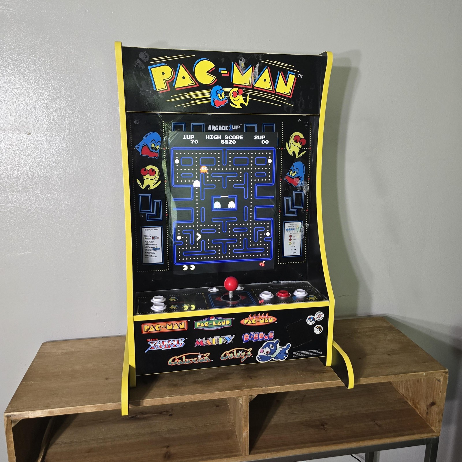 Arcade1Up Pac-Man Party-Cade 8-in-1 Arcade Cabinet Black 2020 Model 8274