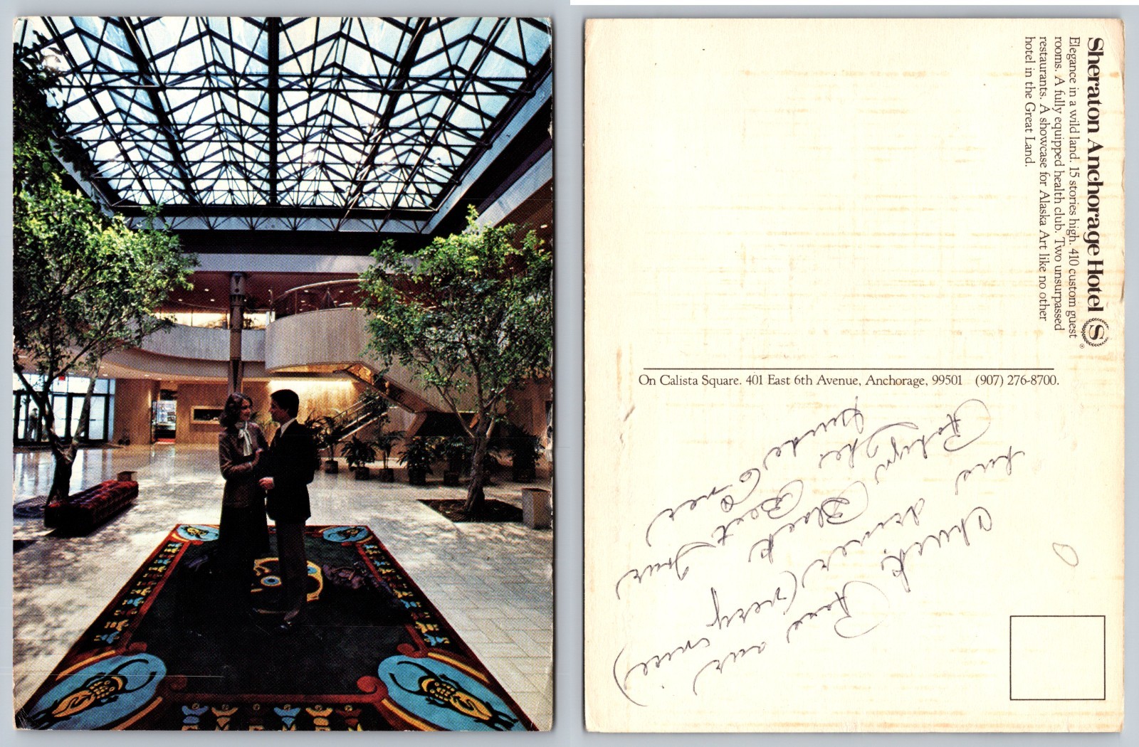 Continental Sheraton Anchorage Hotel Alaska Postcard