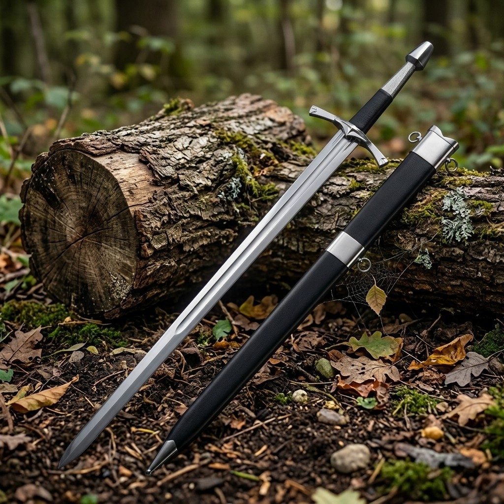 Premium Hand Forged 15th Century Medieval Renaissance Long Sword With Scabbard