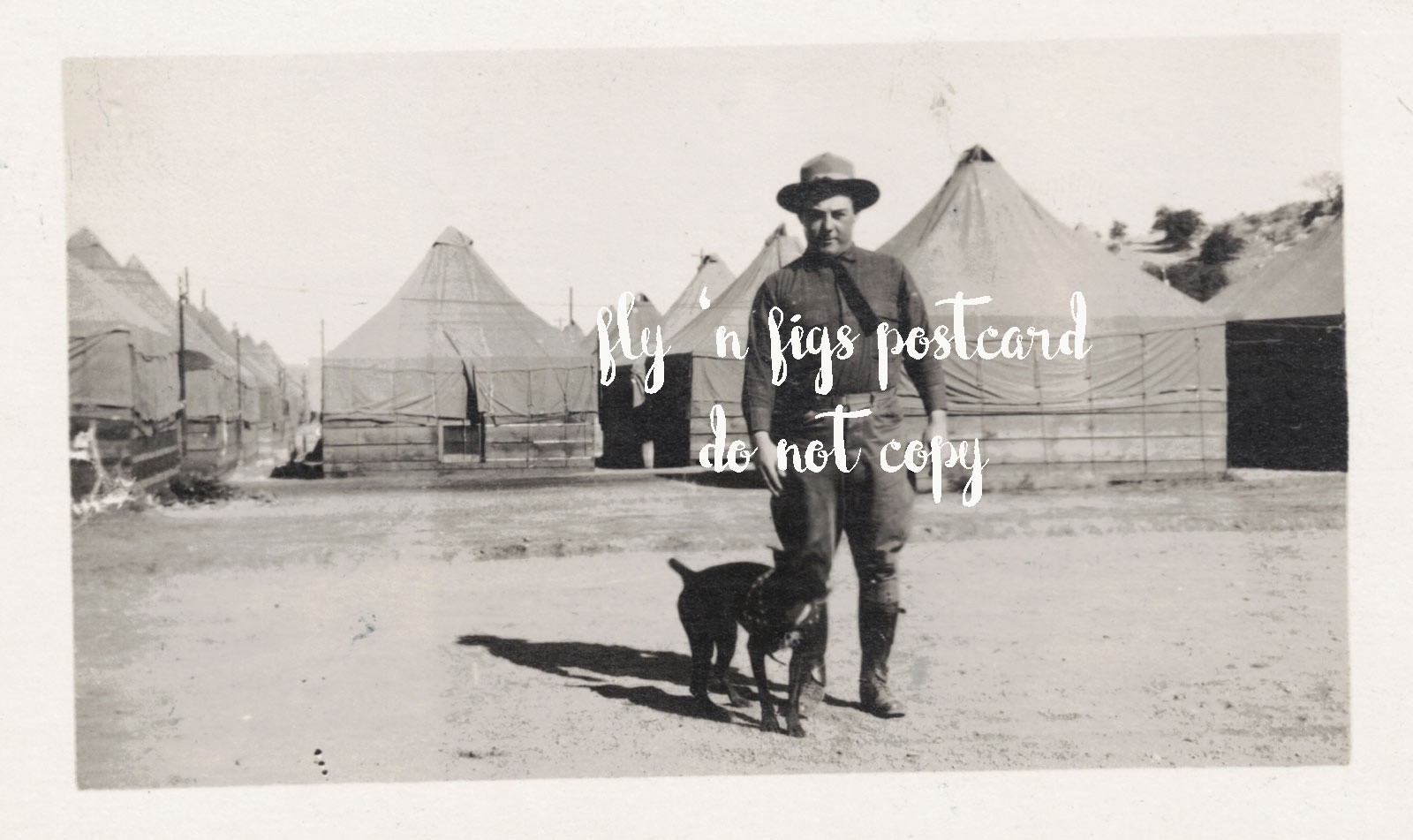 BORDER WAR CAMP LITTLE NOGALES U.S. ARMY 12th INFANTRY CAMP 1917 RPPC POSTCARD