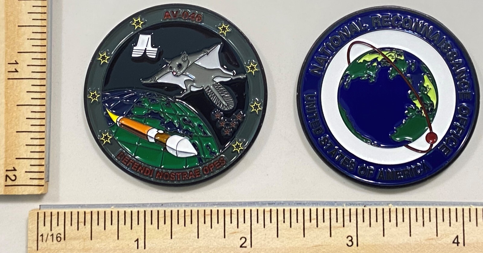 MILITARY BLACK OPS CHALLENGE COIN - NROL-33 VERSION (A) DEFENDI NOSTRAE OPES