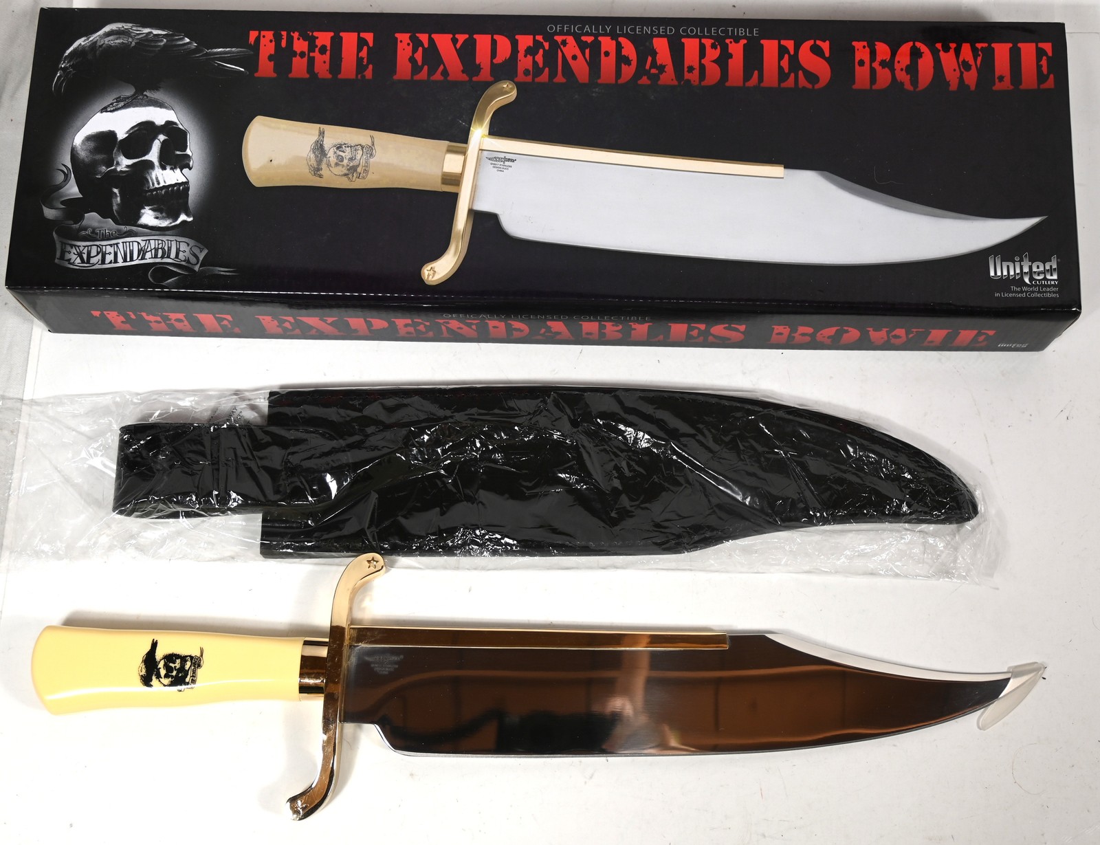 THE EXPENDABLES BOWIE KNIFE Hibben Knives w/ SHEATH United Cutlery GH5017