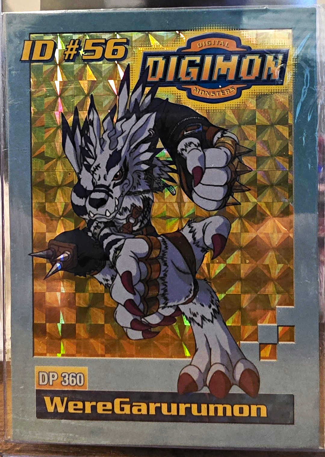 Bandai Digimon Digital Monsters WereGarurumon ID #56 DP 360 Hologram 1999