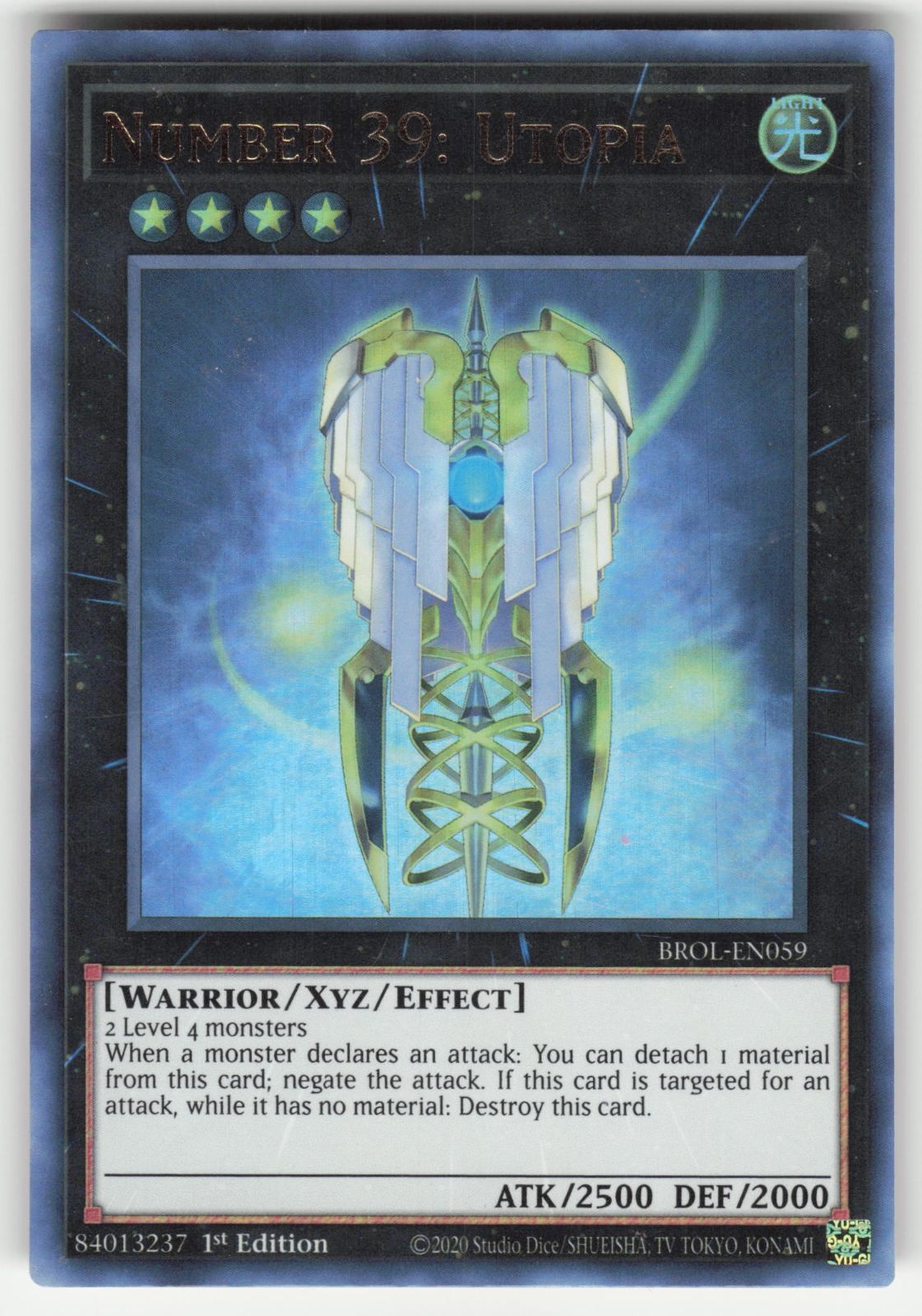 Yu Gi Oh Number 39 Utopia BROL EN059 Brothers Of Legend Ultra Rare 1st Ed