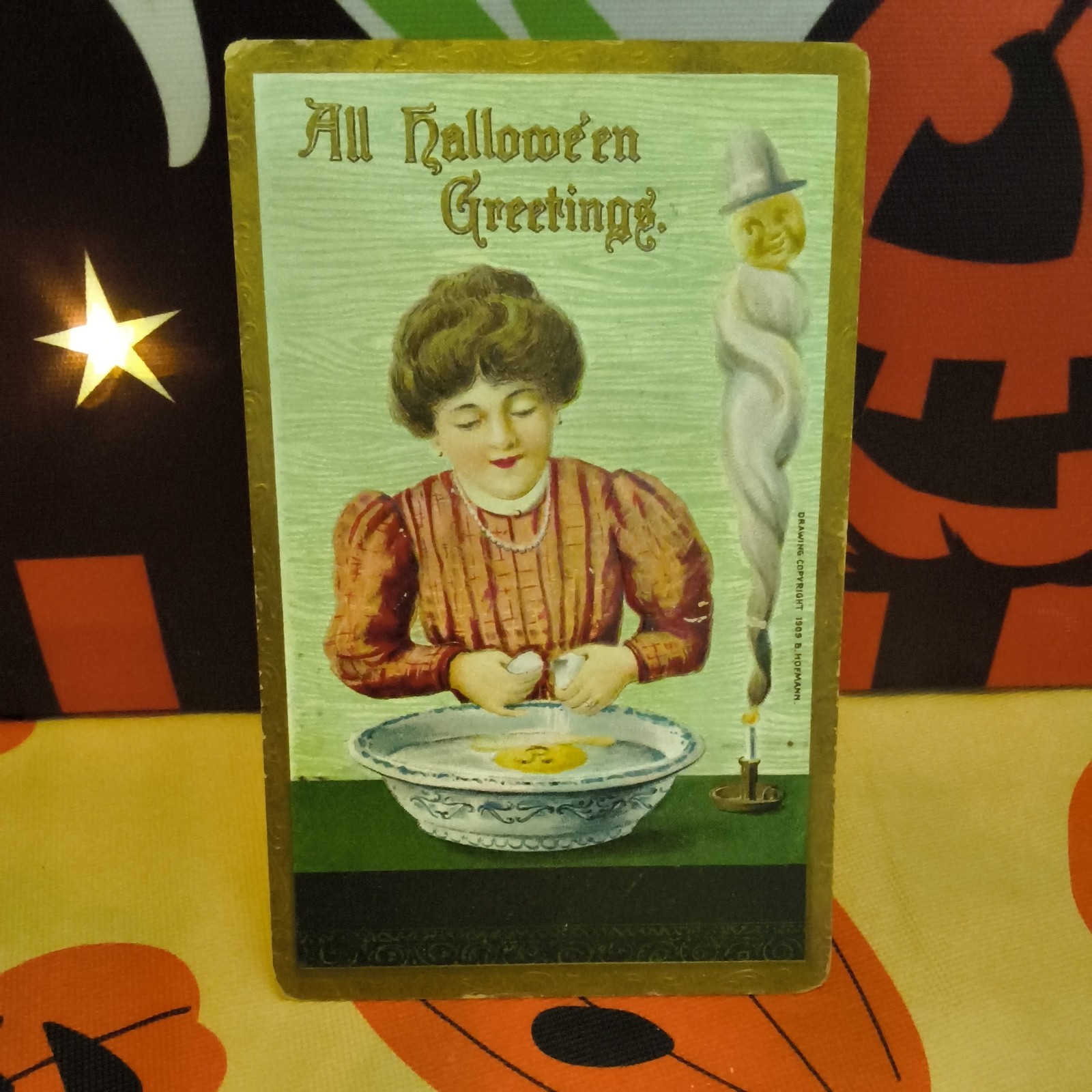 Antique All Halloween  Greetings Postcard #22