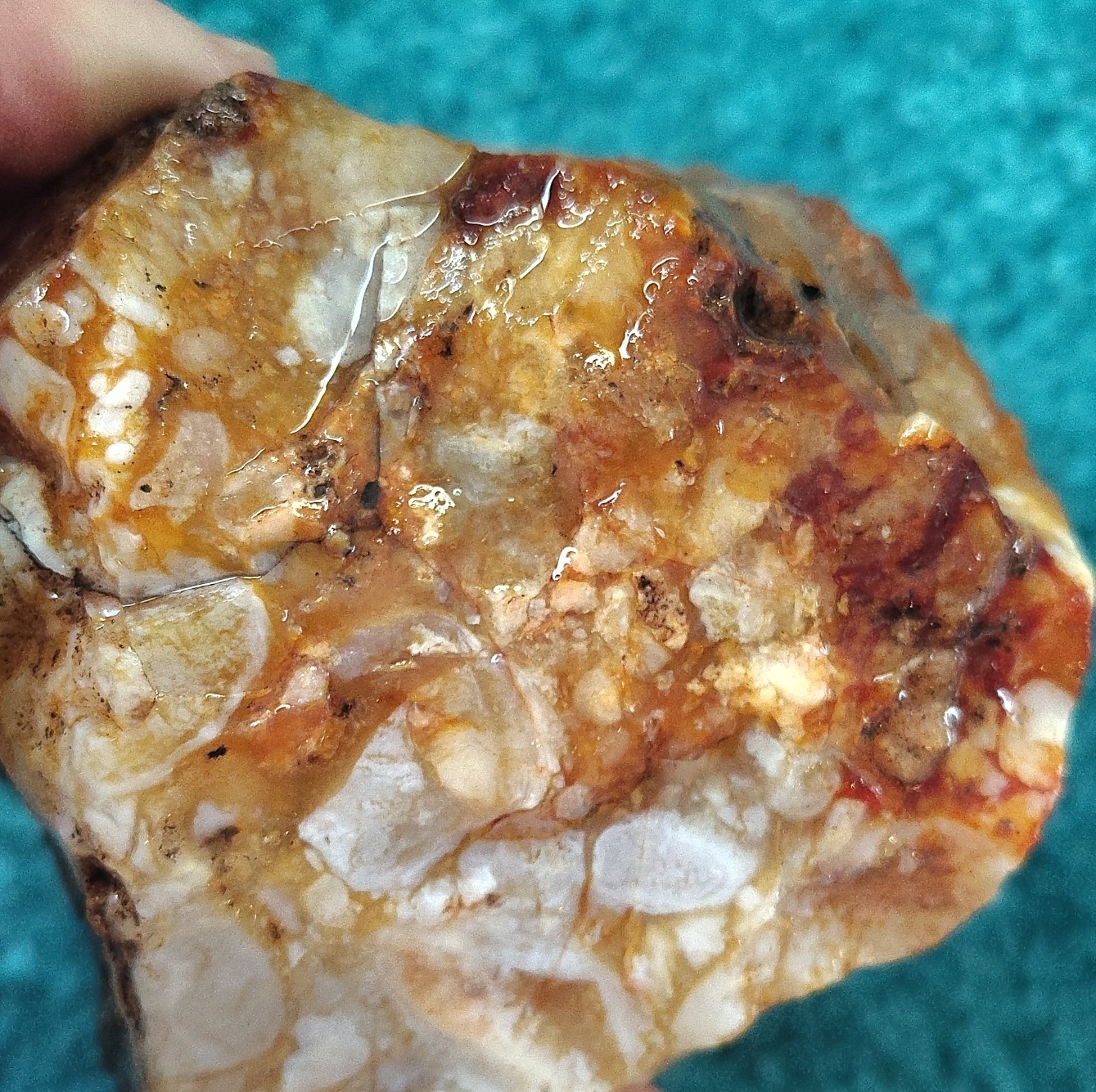 Aa+ Druzy Carnelian Agate/Opal Conglomerate, Multi-Color, 100%Natural 3lb 3.9oz