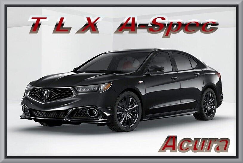 2019 Acura TLX, A-Spec sedan, Black, Refrigerator Magnet, 42 MIL Thickness