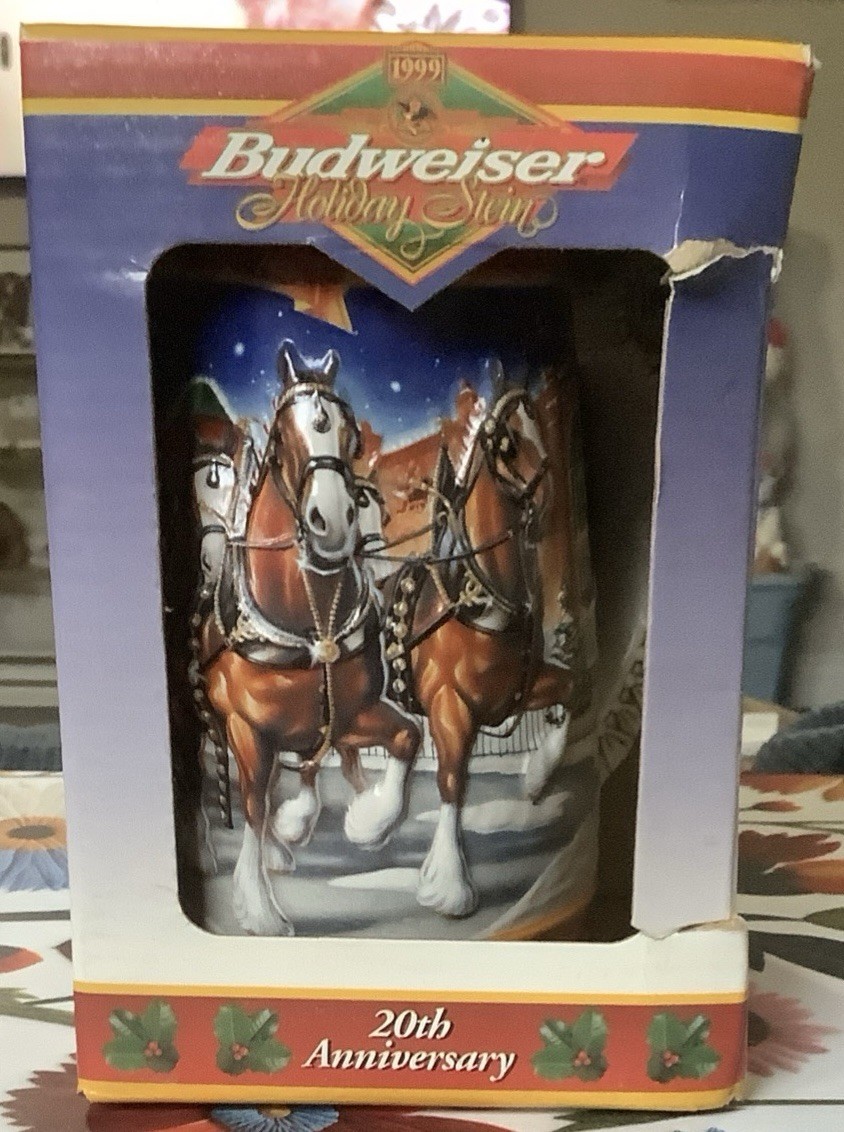 1999 Budweiser Holiday Stein NIB