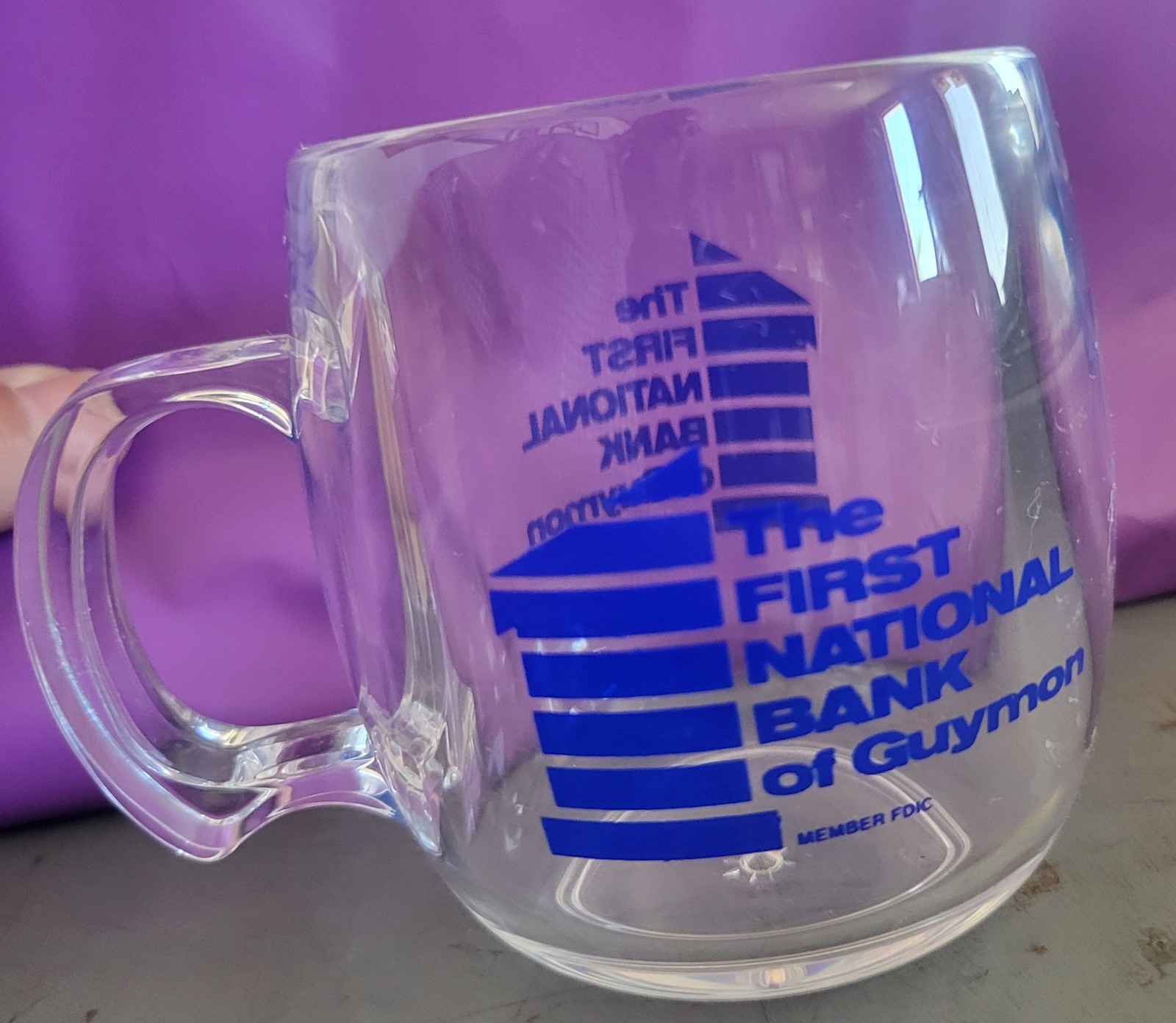 Vintage Coffee Cup The First National Bank Of Guymon, Oklahoma New