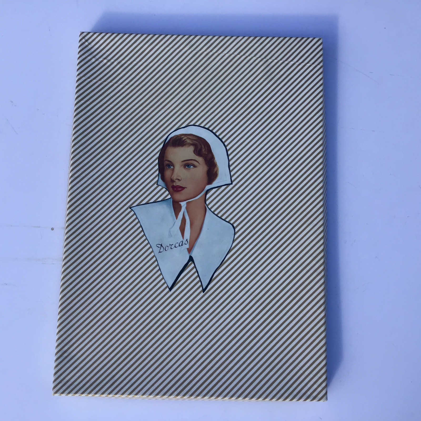 Vintage “Dorcas” 52”x 52” Peach Table Cloth. Unopened.