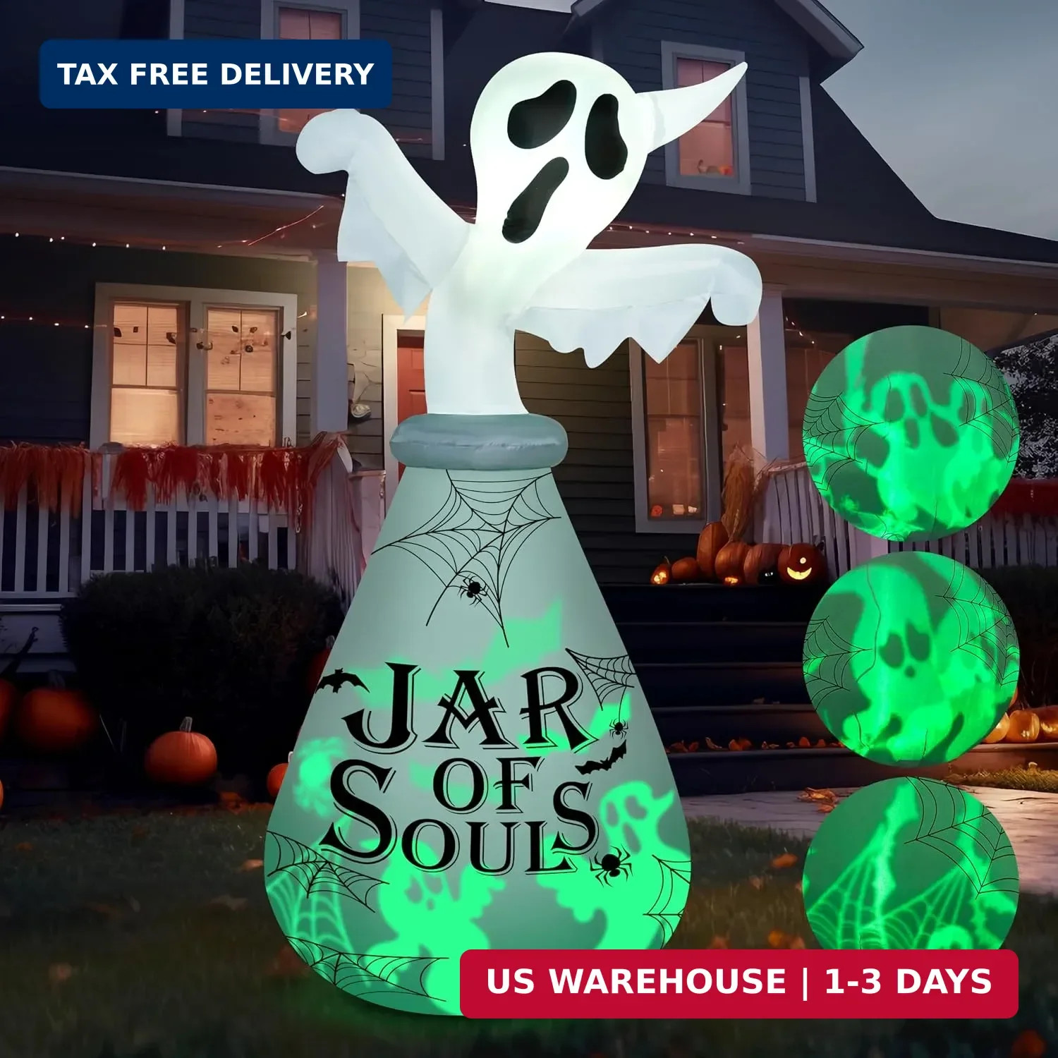 Joiedomi 6 FT Halloween Inflatable Outdoor Decoration, Ghost Inflatable Hallowee
