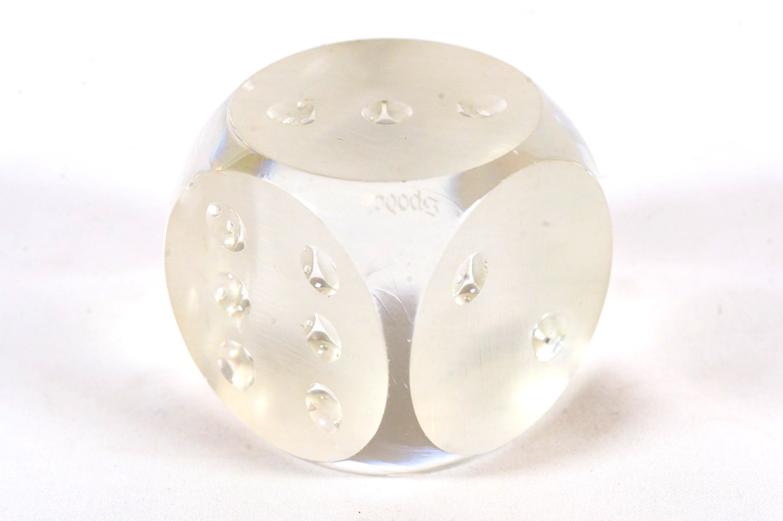 Dice Paperweight Art Glass Die Dice Signed Spode 2.5\