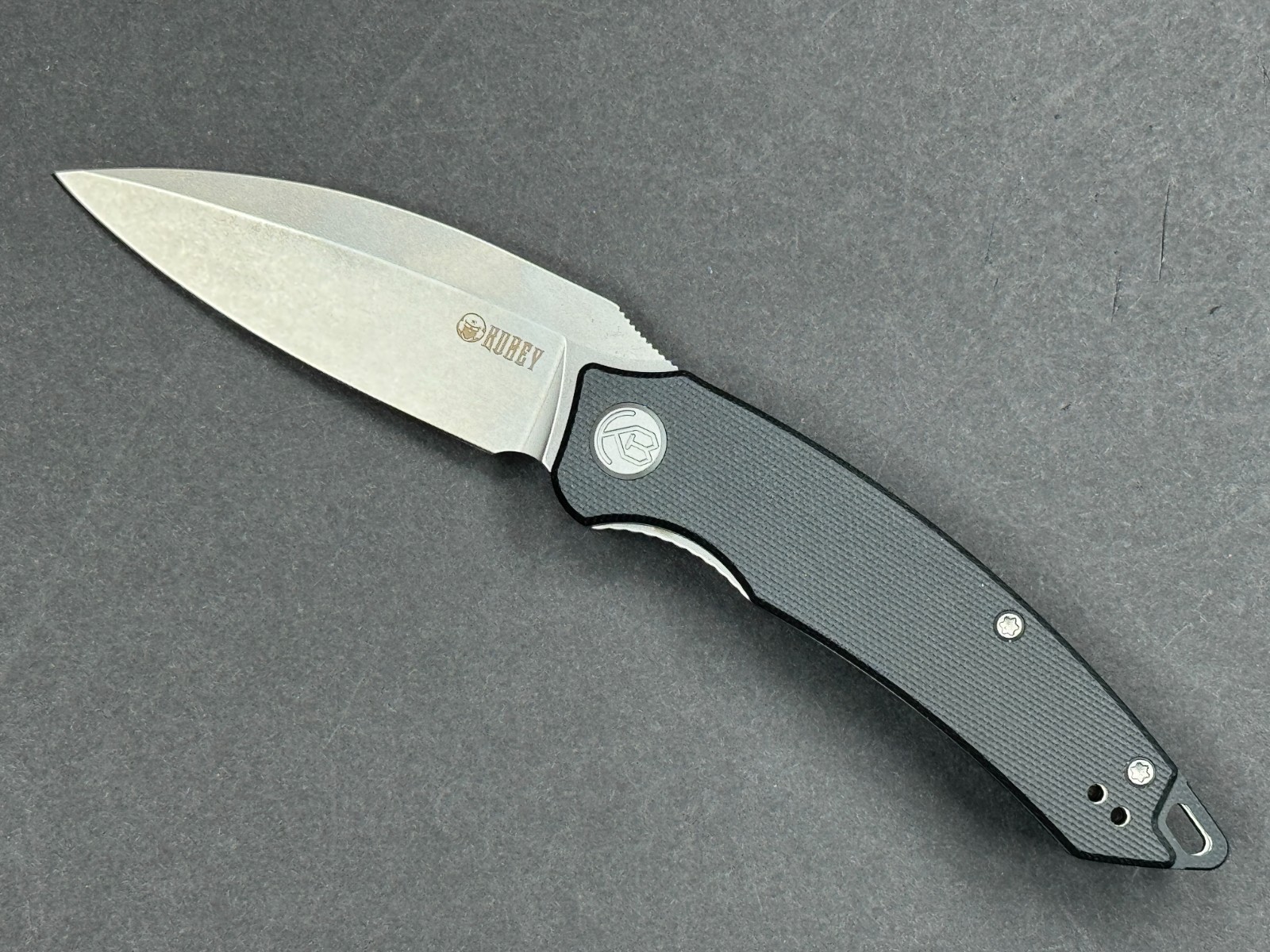 Kubey Leaf, AUS10, Black G10, New – No Box