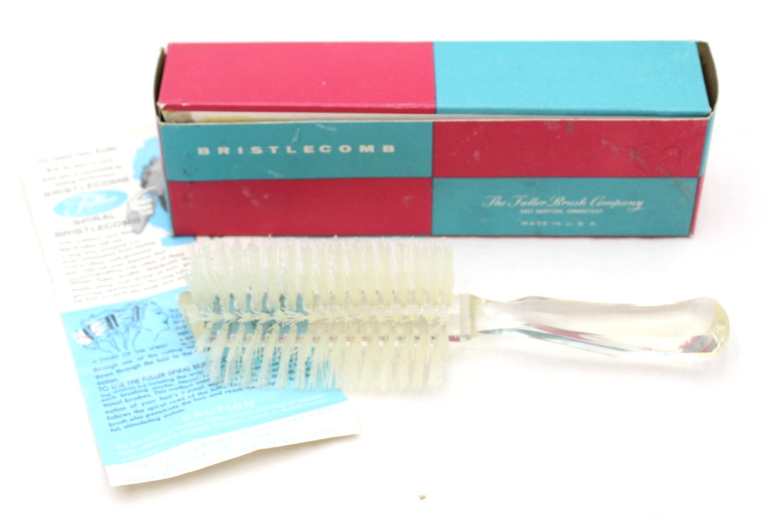New in Box Vintage Fuller Crescent Bristlecomb #530 Bristle Hairbrush
