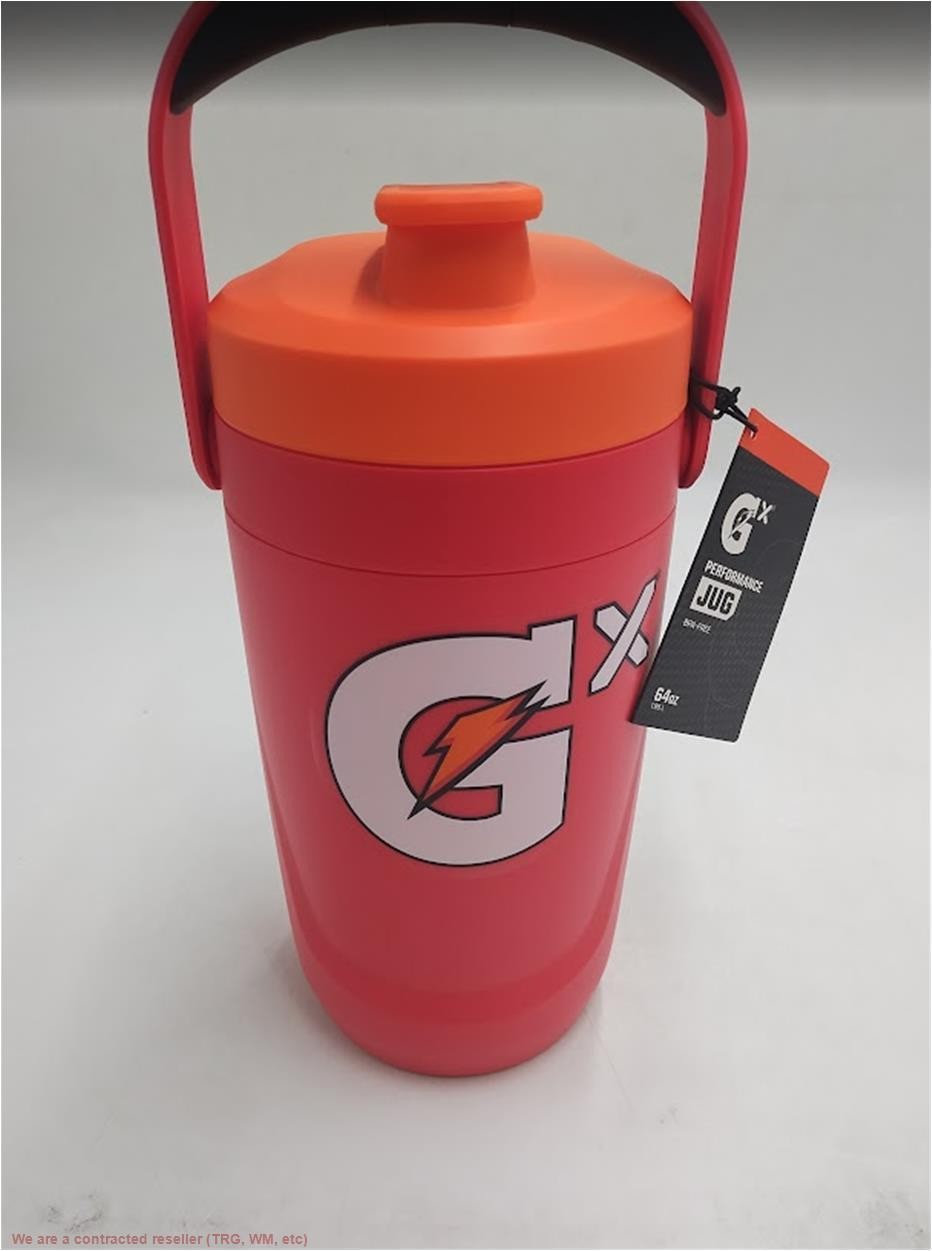 Gatorade Gx Performance Jug, 64oz, Leakproof, Non Slip Grip, Red 052000047301