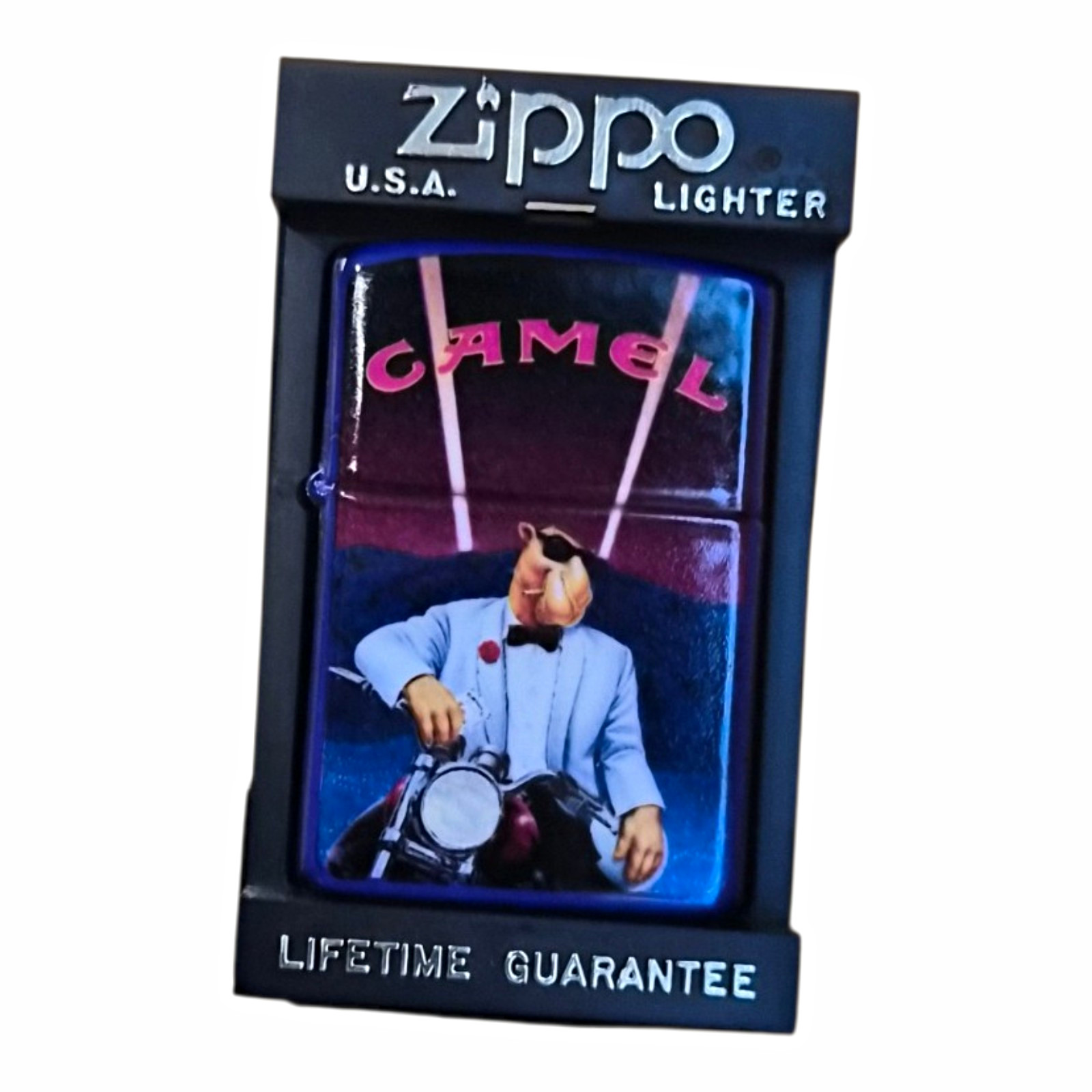 Vintage Zippo Lighter Blue Presentation Case New Sealed Unused NOS