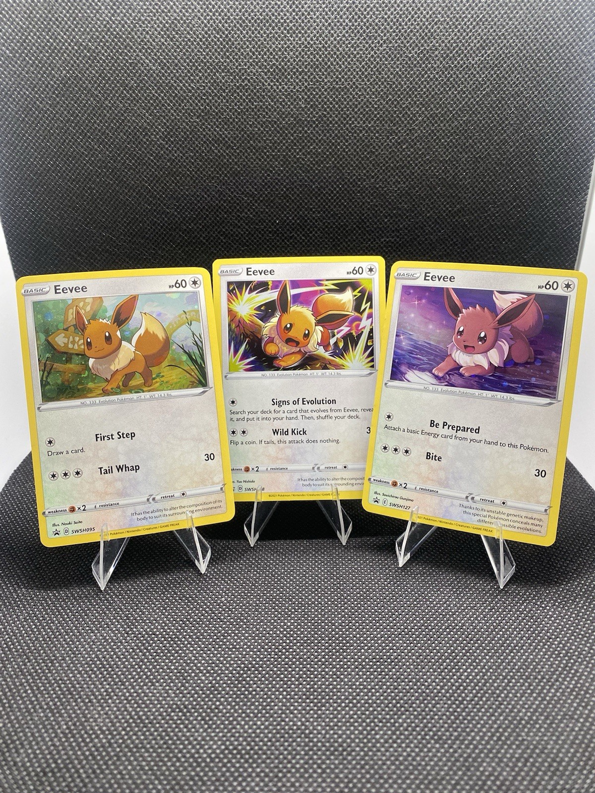2021 Sword & Shield Eevee Holo Promo Lot x3 SWSH095 SWSH118 SWSH127