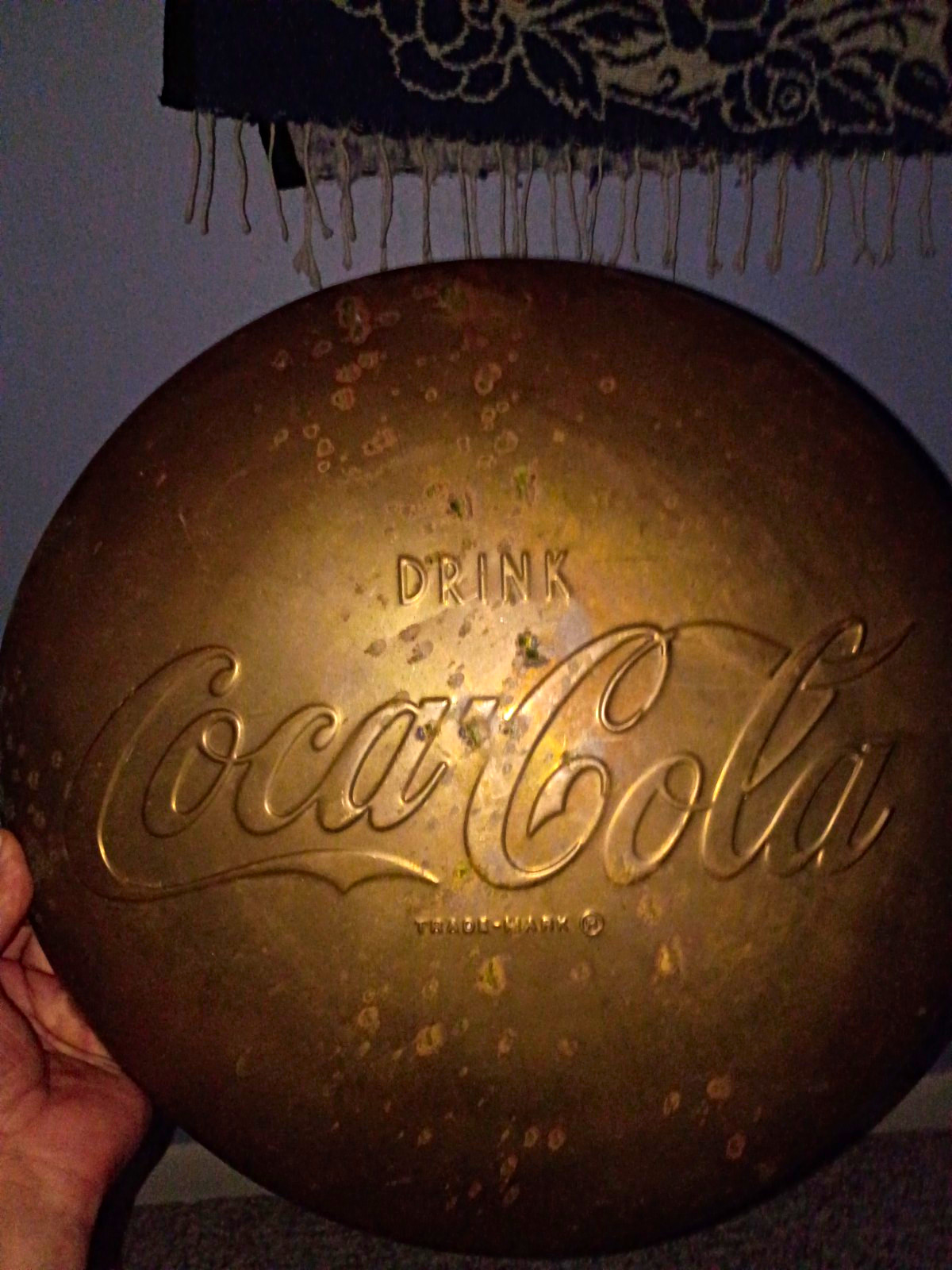 Vintage Gold Coca-Cola Top Antique Collectible