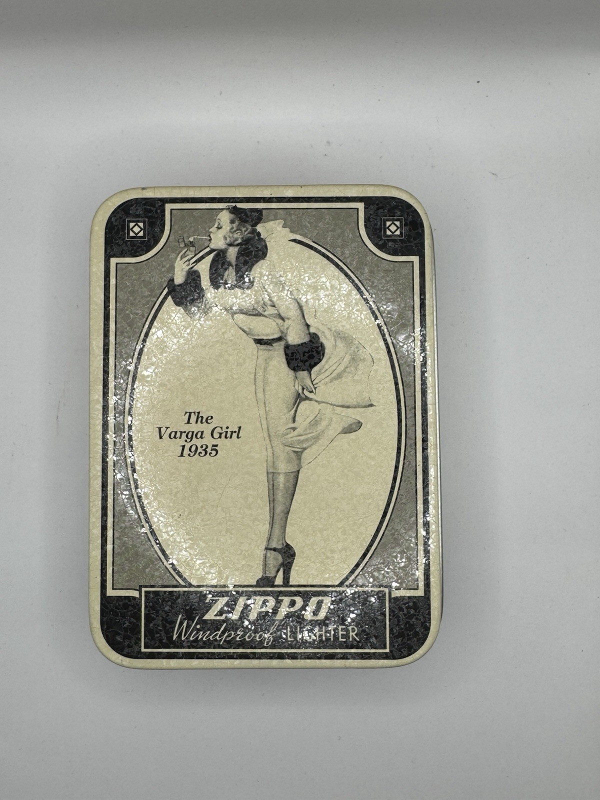 Vintage 1993 Zippo Varga Girl 1935 Collectible of the Year Lighter with Tin