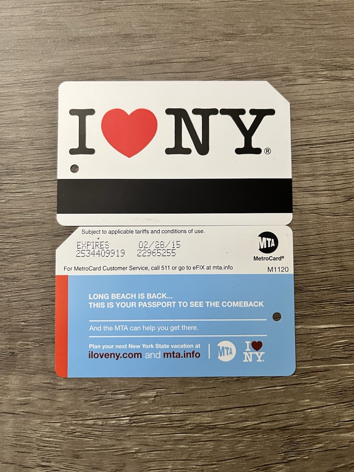 MTA Metrocard 2013 NYC  I ❤️ NY Love New York Hurricane Sandy Anniversary Rare