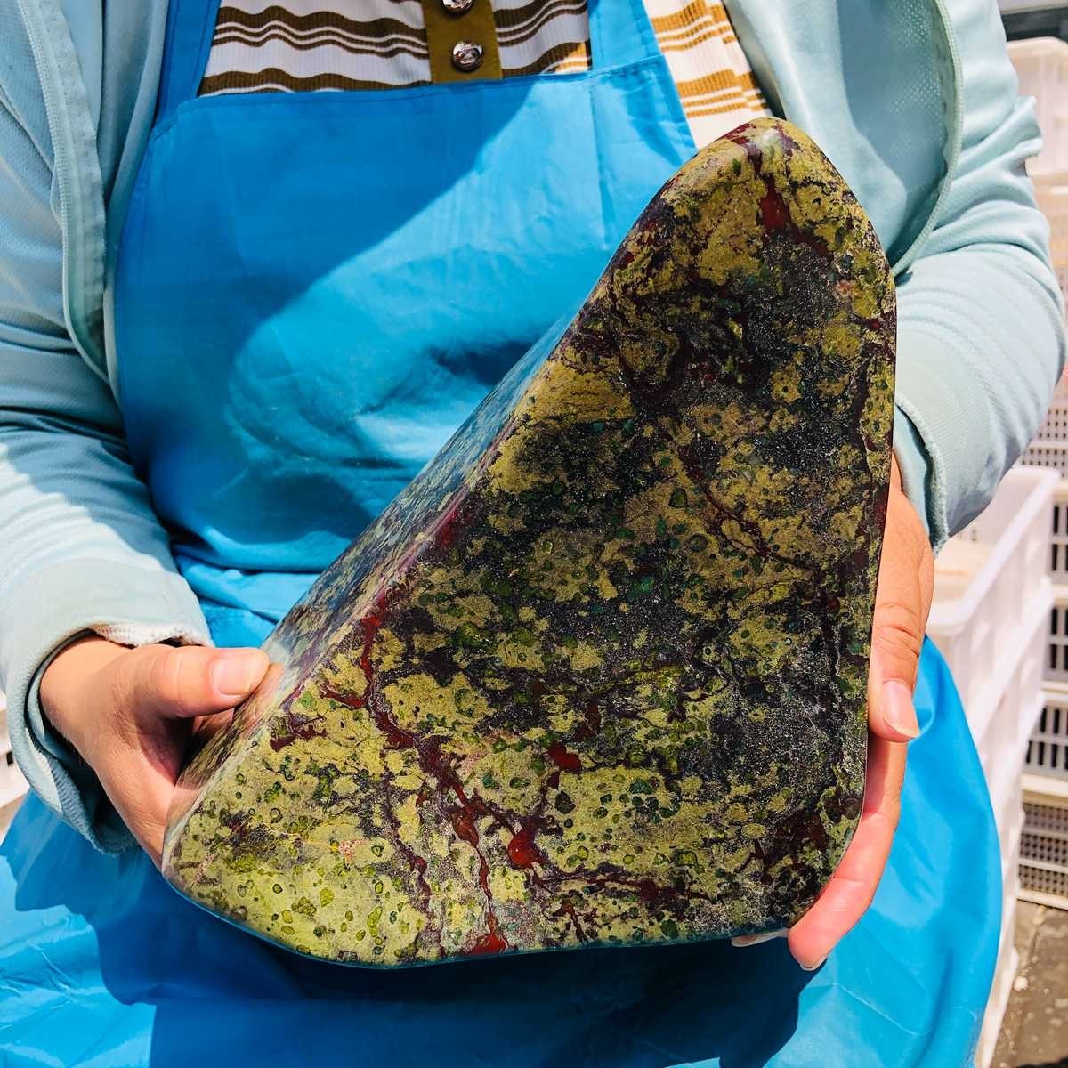 14.47LB Natural Dragon Blood Stone Quartz Crystal Mineral Healing Sample 5940