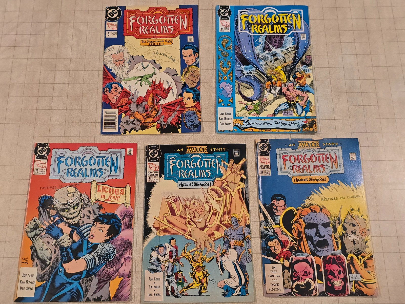 Forgotten Realms 5,9,14,17 & 18 Comic Lot of 5 Comics DC Comics