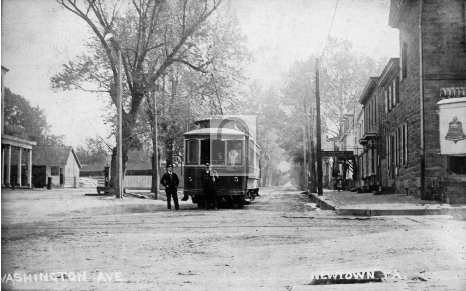 Washington Avenue Trolley Car Newtown Pennsylvania PA - Reprint