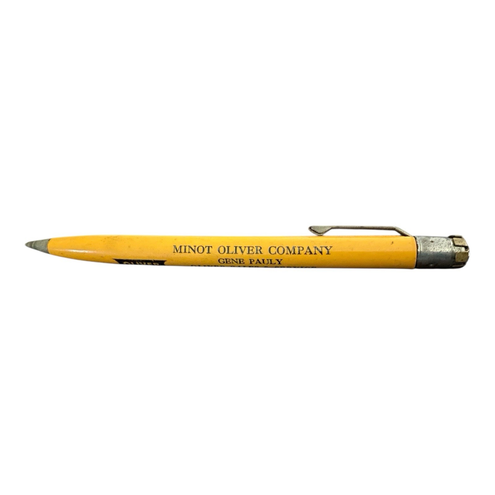 Minot Oliver Company Advertising Pencil Mechanical Vintage North Dakota