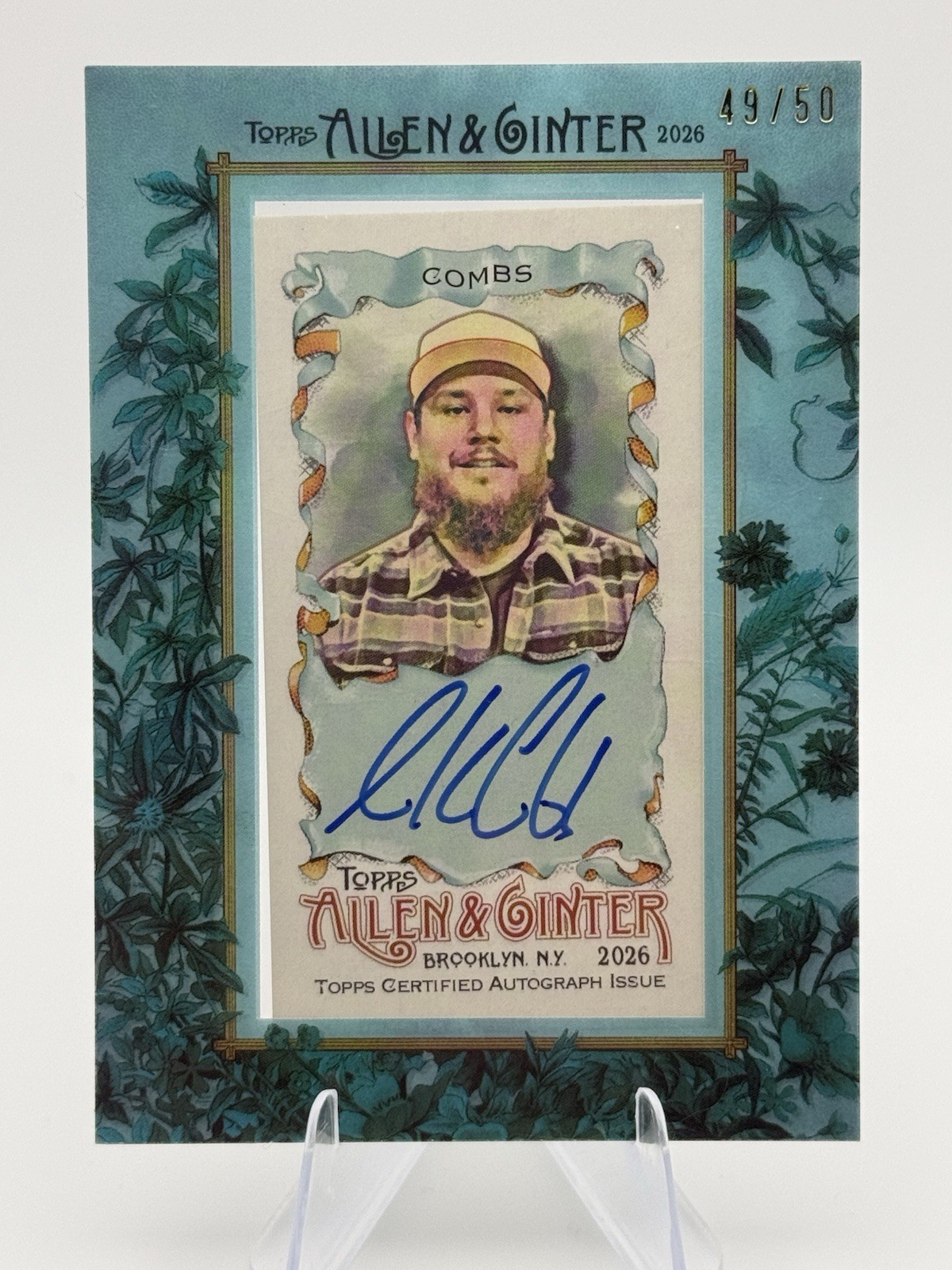 2026 Topps Allen & Ginter Luke Combs Blue Frame Mini Auto 49/50 #MA-LC