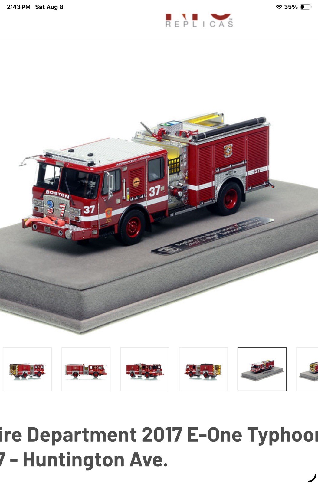 FireReplicas Boston Engine 37 