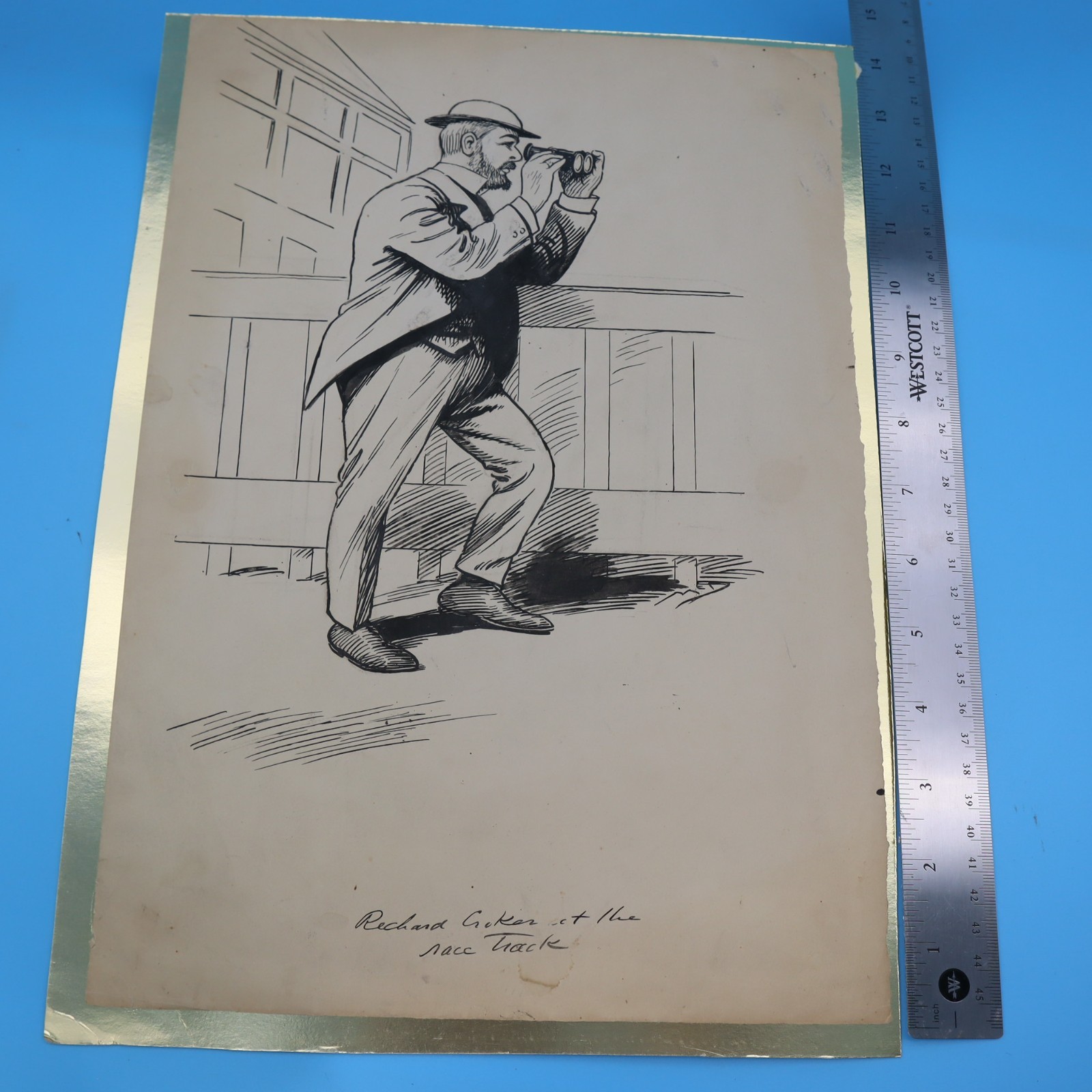 Walt McDougall Original Cartoon Art 1890\'s NY World Humor HAND DRAWN & SIGNED a